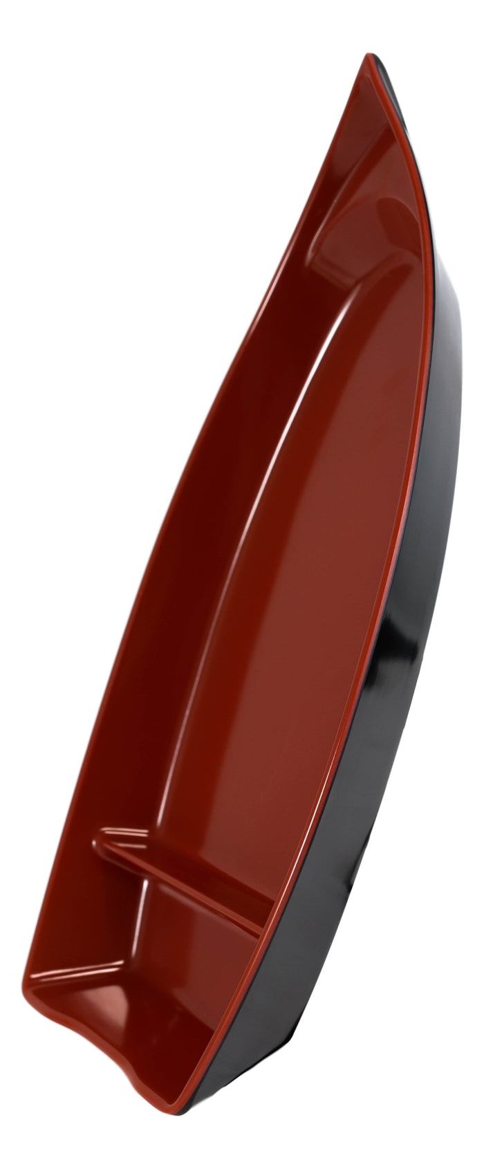 Pack Of 2 Plastic Lacquer Red Omakase Sushi Boat Serving Plate Platter 15"Long