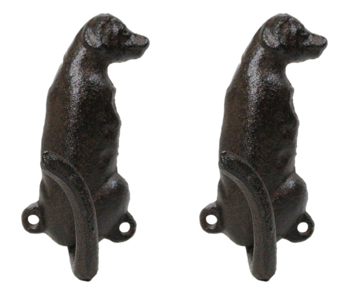 Pack Of 2 Rustic Cast Iron Golden Retriever Labrador Wagging Tail Wall Hooks Pack Of 2 Rustic Cast Iron Golden Retriever Labrador Wagging Tail Wall Hooks
