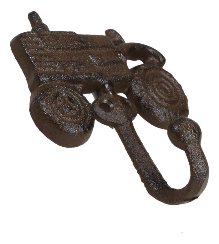 Pack Of 2 Rustic Western Farm Tractor Cast Iron Metal Wall Hook Sculptures