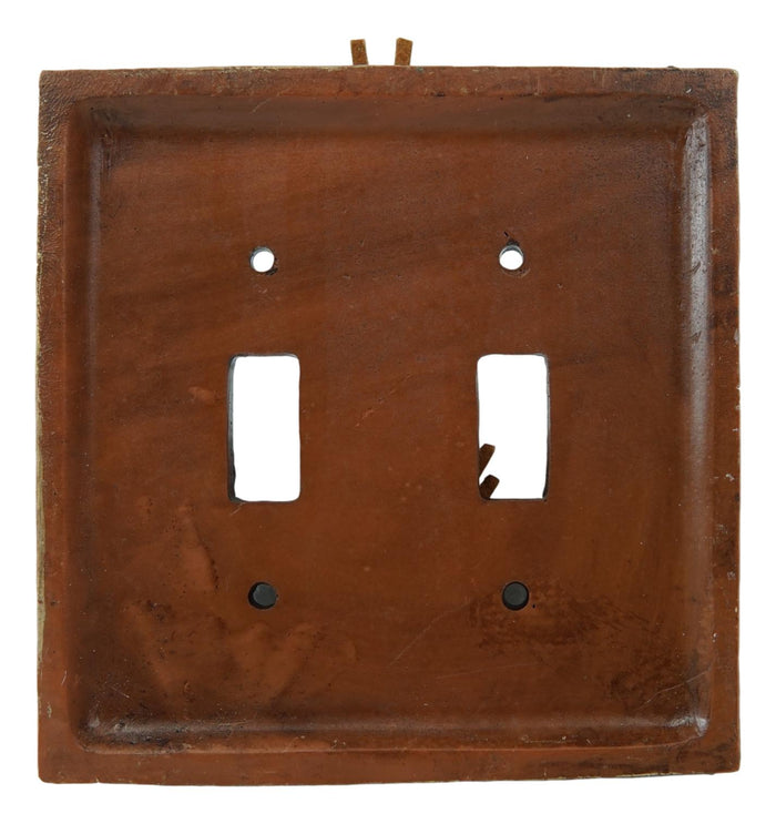 Pack Of 2 Southwestern Tribal Navajo Branchwood Double Toggle Switch Wall Plates