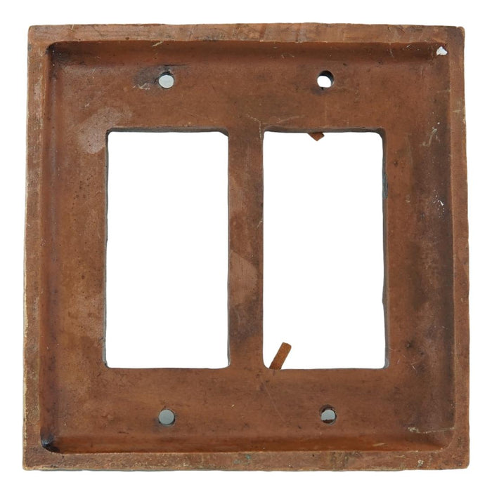 Pack Of 2 Southwestern Tribal Navajo Branchwood Double Gang Rocker Wall Plates