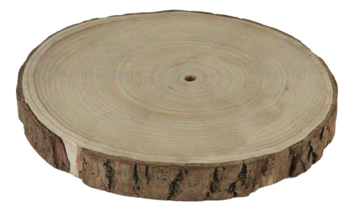 Pack Of 2 Unfinished Natural Wood Slices With Bark 13"D DIY Arts And Crafts