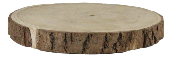 Pack Of 2 Unfinished Natural Wood Slices With Bark 13"D DIY Arts And Crafts