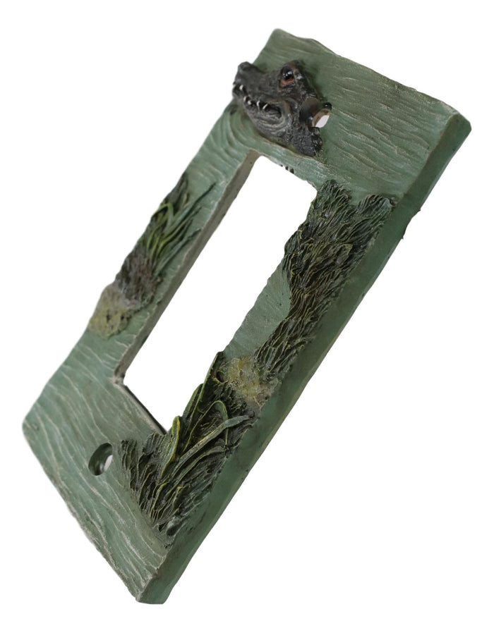 Pack Of 2 Wildlife Bayou Swamp Alligator Single Gang Rocker Switch Wall Plate