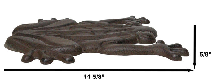 Pack Of 3 Cast Iron Amphibian Tree Frog Garden Stepping Stone Pave Foot Steps