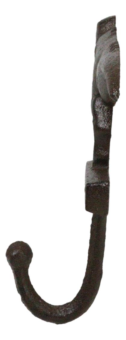 Pack Of 3 Cast Iron Rustic Jurassic T-Rex Dinosaur Wall Hook Key Leash Holders
