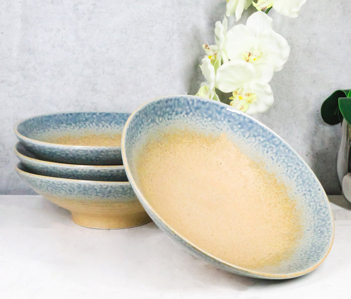 Pack Of 4 Blue River Ao Nagashi Collection Large Ramen Soup Dinner Bowl 36oz Pack Of 4 Blue River Ao Nagashi Collection Large Ramen Soup Dinner Bowl 36oz