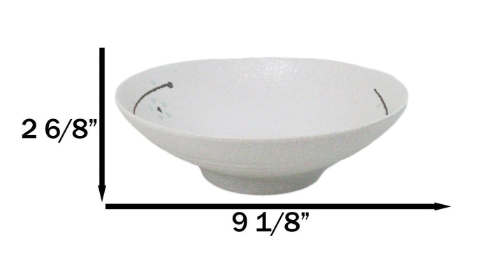 Pack Of 4 Ceramic Yukino Hana Collection Large Ramen Soup Dinner Bowls 36oz