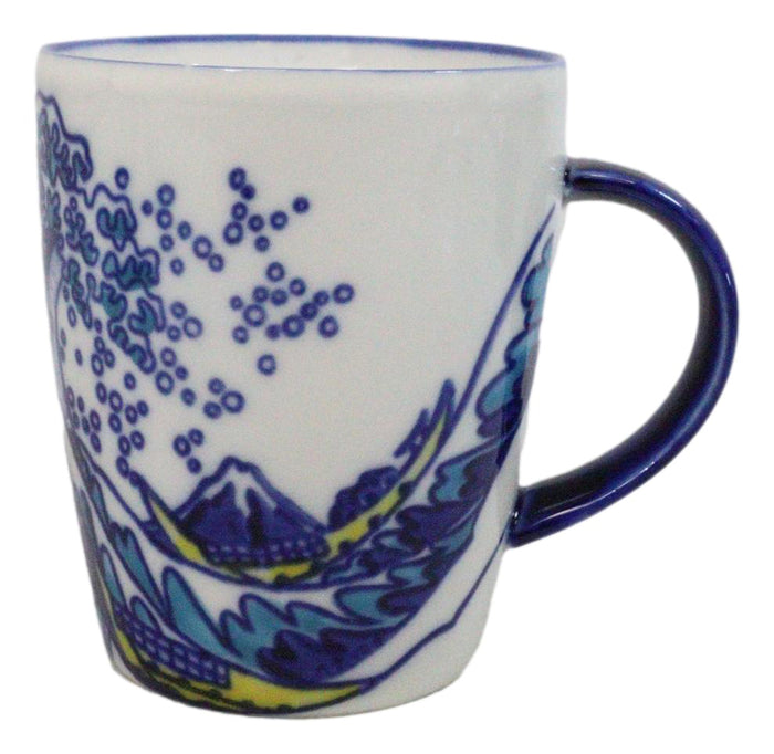 Pack Of 4 Japanese Hokusai Great Wave Mount Fuji Ceramic Mug Cups 12oz