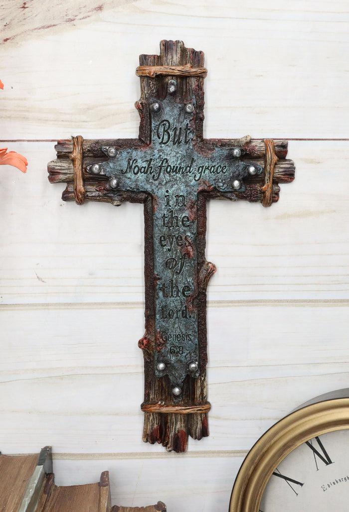 Pack Of 4 Rustic Western Inspirational Christian Bible Verses Wall Crosses Decor