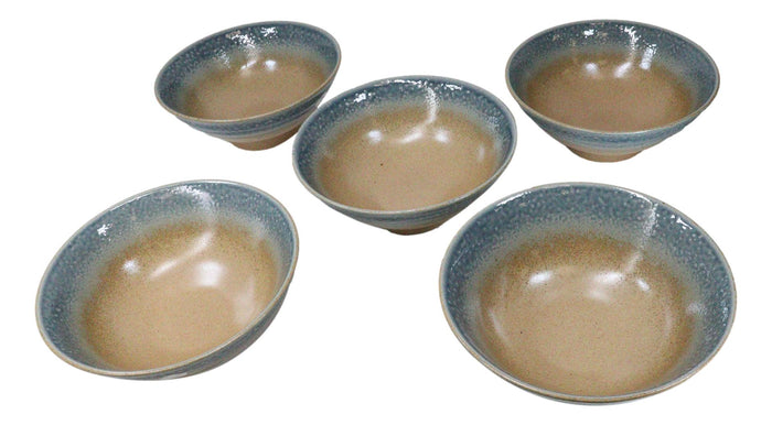 Pack Of 5 Blue River Ao Nagashi Collection Large Ramen Soup Dinner Bowl 40oz