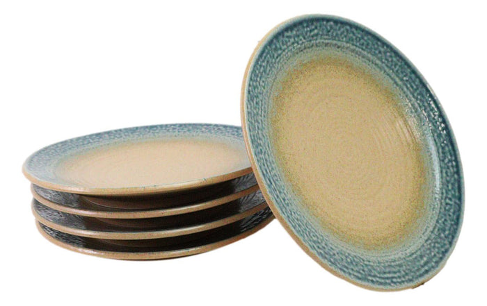 Pack Of 5 Blue River Ao Nagashi Collection Large Round Dinner Plates 10" D Pack Of 5 Blue River Ao Nagashi Collection Large Round Dinner Plates 10" D