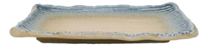 Pack Of 5 Blue River Ao Nagashi Collection Rectangular Wavy Sushi Plates 8.75" L