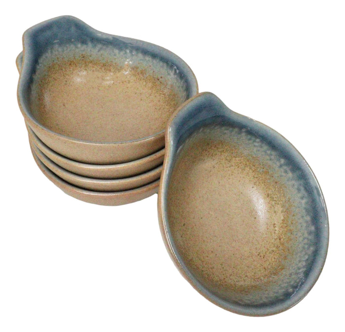 Pack Of 5 Blue River Ao Nagashi Small Ponzu Miso Soup Bowls With Handle 5oz Pack Of 5 Blue River Ao Nagashi Small Ponzu Miso Soup Bowls With Handle 5oz
