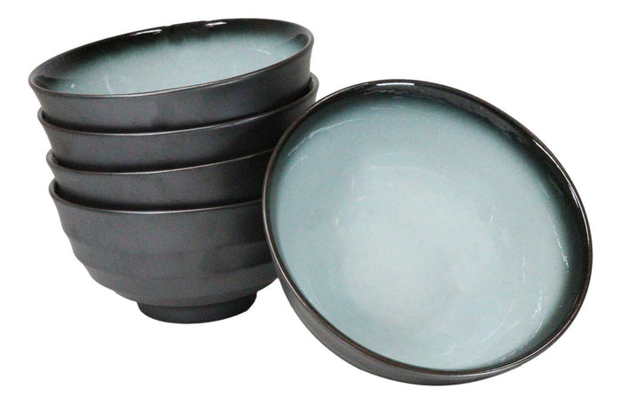 Pack Of 5 Blue Sky Seikai Art Ceramic Soup Salad Rice Donburi Poke Bowls 24oz