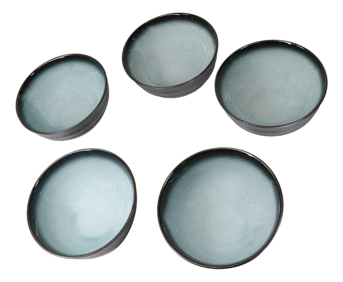 Pack Of 5 Blue Sky Seikai Art Ceramic Soup Salad Rice Donburi Poke Bowls 24oz