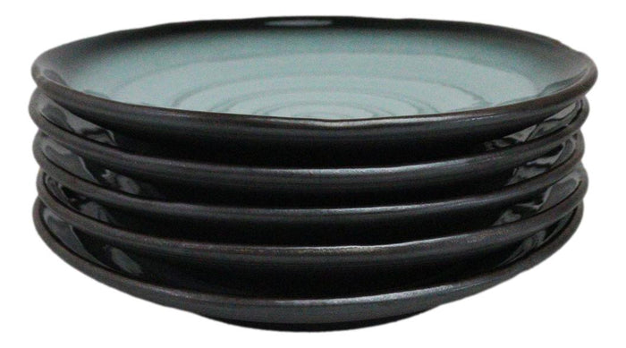 Pack Of 5 Blue Sky Seikai Collection Porcelain Round Dinner Plates 8.75" D