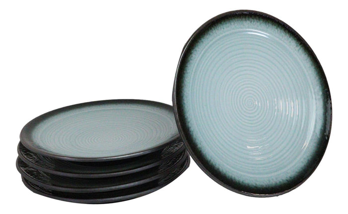 Pack Of 5 Ceramic Blue Sky Seikai Collection Large Round Dinner Plates 10" D Pack Of 5 Ceramic Blue Sky Seikai Collection Large Round Dinner Plates 10" D