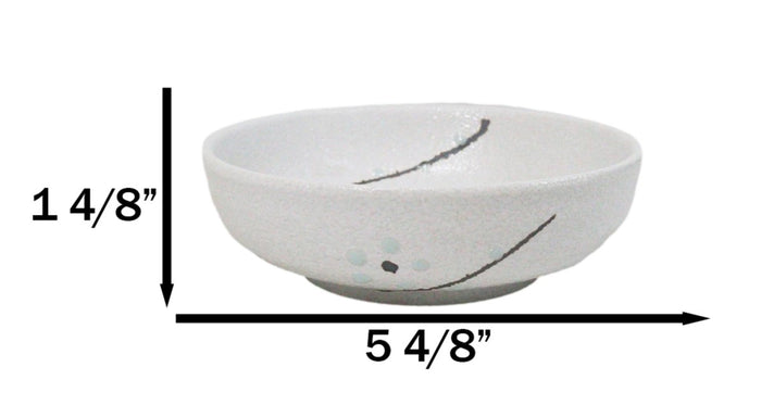 Pack Of 5 Ceramic Yukino Hana Collection Soup Salad Rice Shallow Bowls 10oz