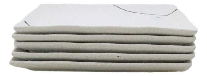 Pack Of 5 Yukino Hana Ceramic Collection Rectangular Sushi Plates 7.75" L