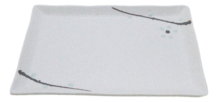 Pack Of 5 Yukino Hana Ceramic Collection Rectangular Sushi Plates 7.75" L