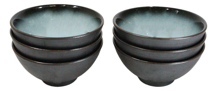 Pack Of 6 Blue Sky Seikai Collection Small Rice Soup Appetizer Bowls 10oz