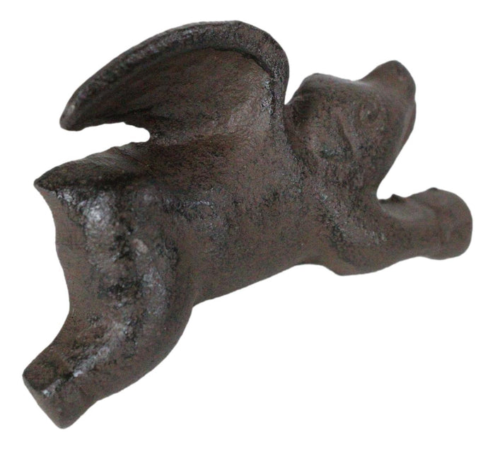 Pack Of 6 Cast Iron Rustic Country Flying Pigs Cabinet Dresser Drawer Door Knobs