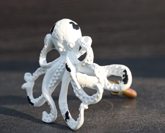 Pack Of 6 Cast Iron Vintage White Sea Octopus Drawer Cabinet Door Pull Knobs