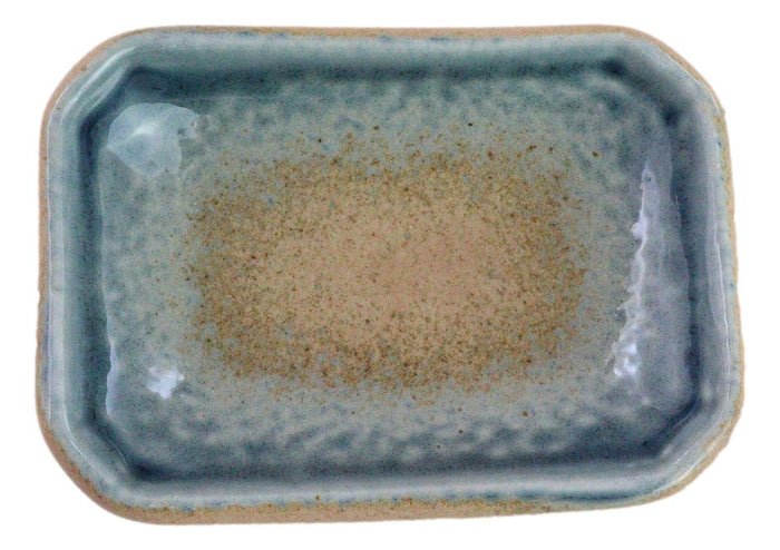 Pack Of 6 Ceramic Ao Nagashi Soy Sauce Oil Condiment Rectangular Dishes 2oz