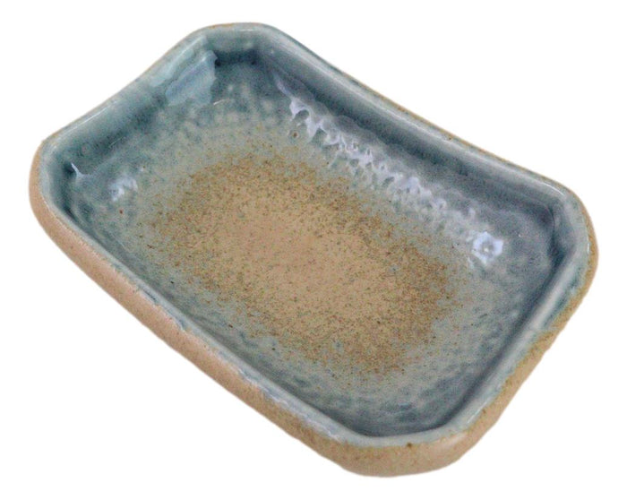 Pack Of 6 Ceramic Ao Nagashi Soy Sauce Oil Condiment Rectangular Dishes 2oz