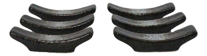 Pack Of 6 Charcoal Grey Hakumu Collection Porcelain Chopsticks Hashioki Rest