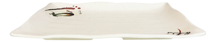 Pack Of 6 Eggplant With Zen Swirl Wavy Design Large Dinner Entree Buffet Plates
