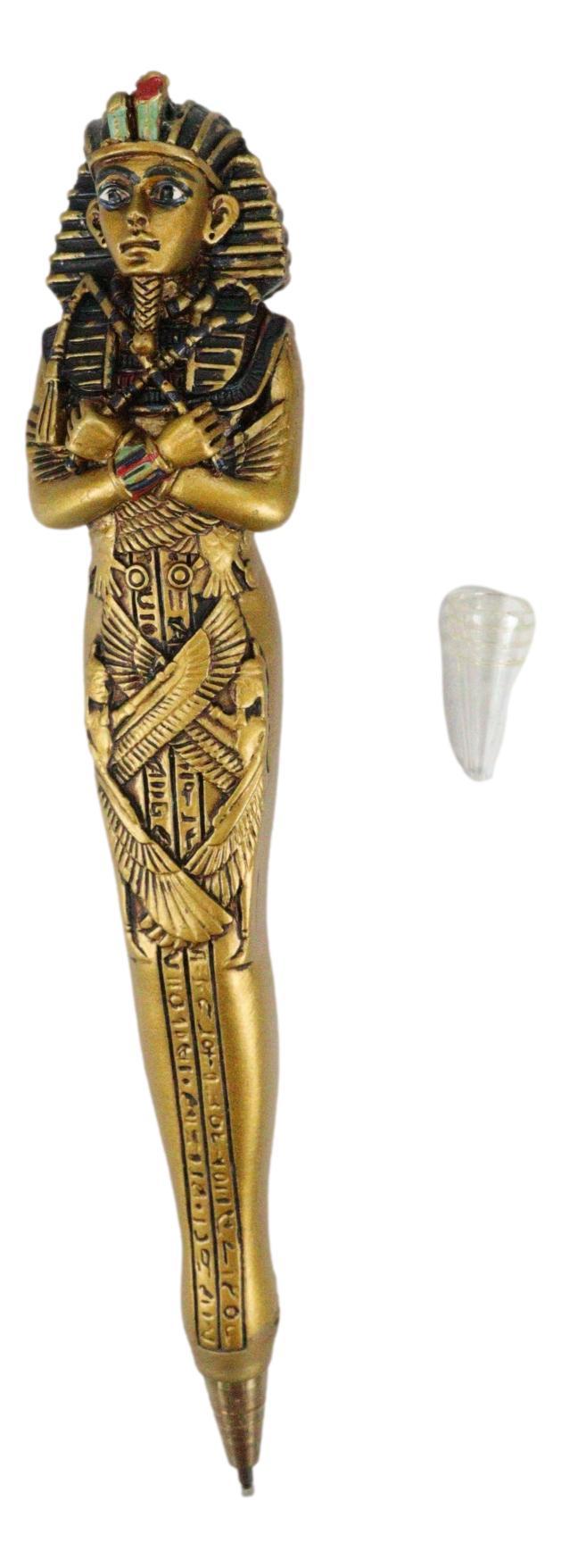 Pack Of 6 Egyptian Mask Of King TUT Pharaoh Sarcophagus Figurine Ballpoint Pens