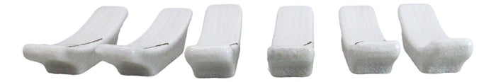 Pack Of 6 Frostflakes Yukino Hana Collection Porcelain Chopsticks Hashioki Rest