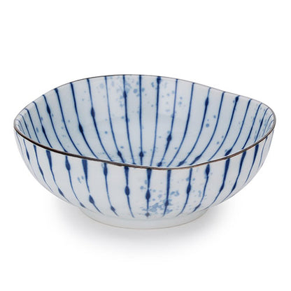 Pack Of 6 Fubuki Tokusa Made In Japan Round Flair Deep Plates Shallow Bowls 20oz