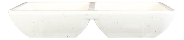 Pack Of 6 Melamine Zen Swirl Eggplant 2 Compartments Soy Sauce Condiment Dishes