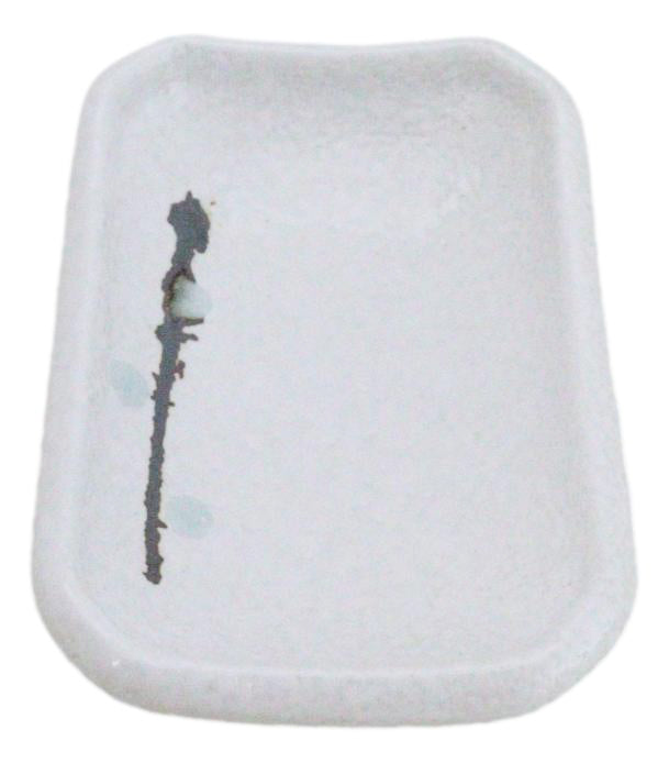Pack Of 6 Yukino Hana Collection Ceramic Rectangle Condiment Sauce Dishes 2oz
