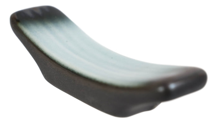 Pack Of 8 Ceramic Zen Blue Crescent Shaped Chopsticks Tableware Rests Holders