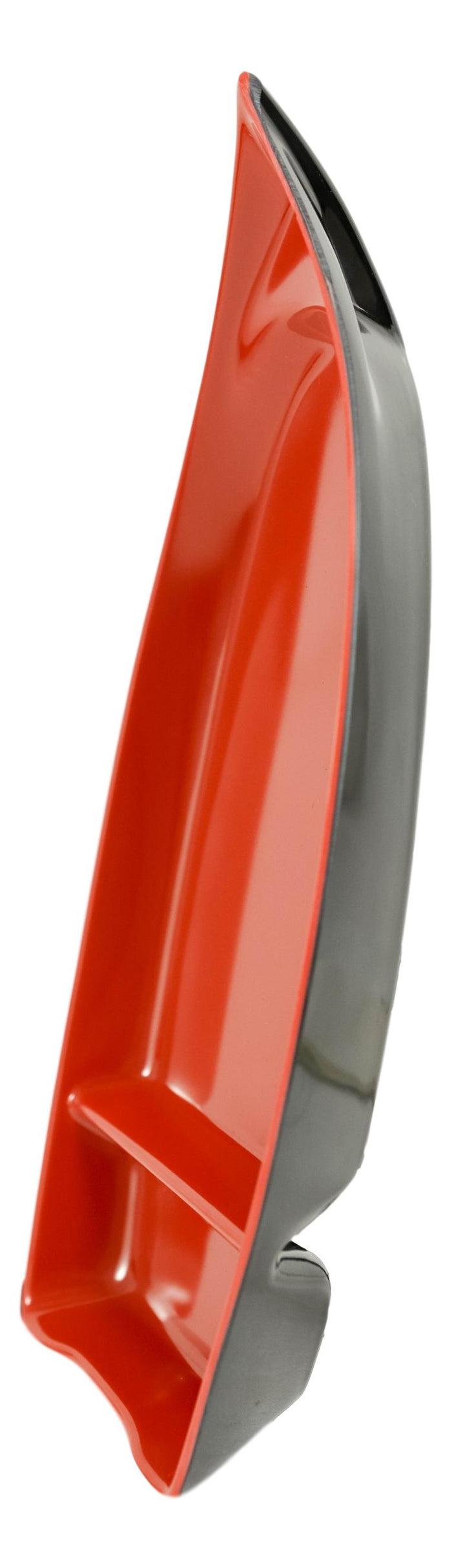 Pack Of 8 Japanese Omakase Style 10"L Red Melamine Sushi Boat Serving Plates