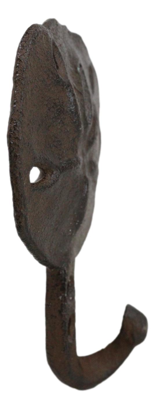 Pack Of Two Coastal Marine Rustic Ocean Sand Dollar Single Wall Coat Hook Hanger