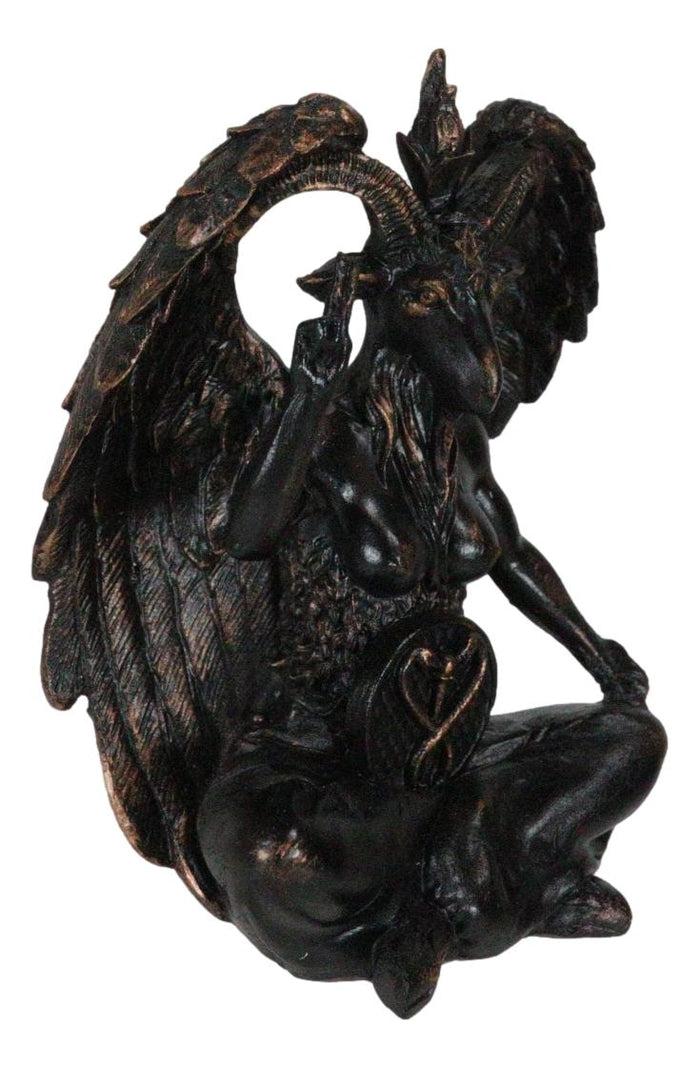 Paranormal Occult Sabbatic Goat Idol Baphomet Sitting Meditation Figurine