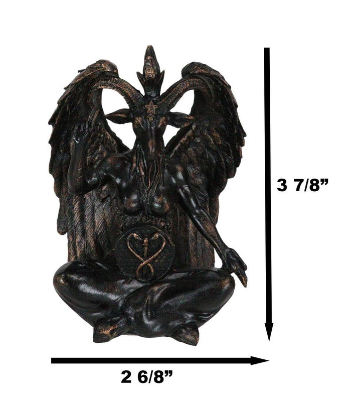 Paranormal Occult Sabbatic Goat Idol Baphomet Sitting Meditation Figurine