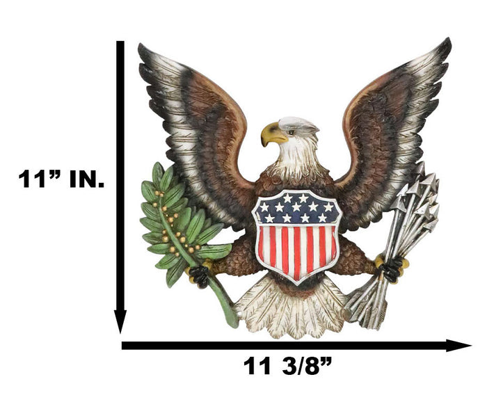 Patriotic American Great Seal Bald Eagle With Olive Branch And Arrows Wall Decor
