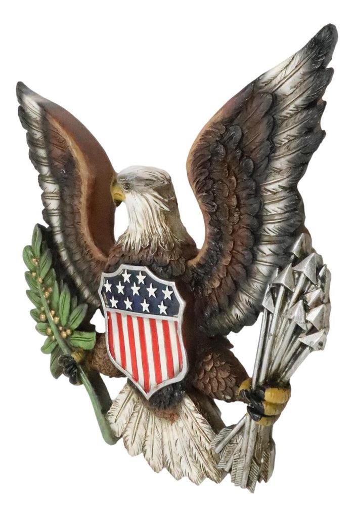 Patriotic American Great Seal Bald Eagle With Olive Branch And Arrows Wall Decor