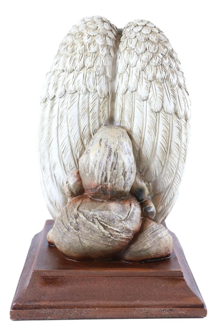 Patriotic Fallen Soldier Angel Winged Rifle Helmet Boots Succulents Figurine