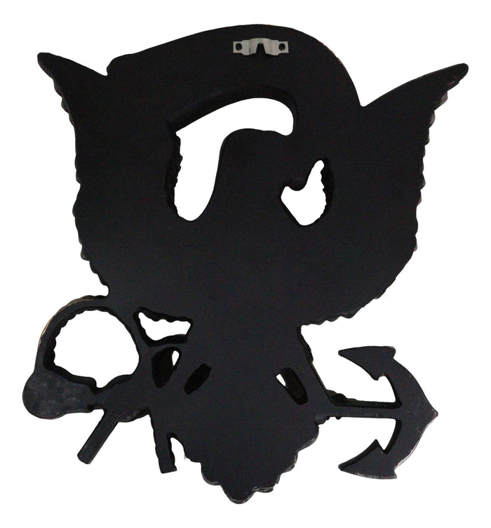 Patriotic United States Navy Bald Eagle Flag Crest Ship Anchor Wall Decor Plaque