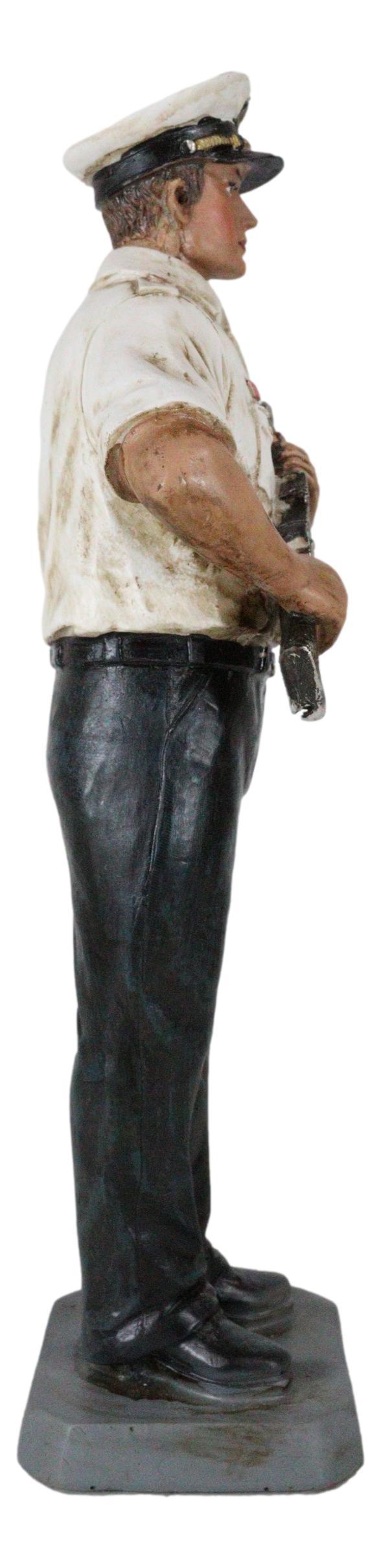 Patriotic US Military Modern Navy Sailor In Uniform Carrying A Rifle Figurine