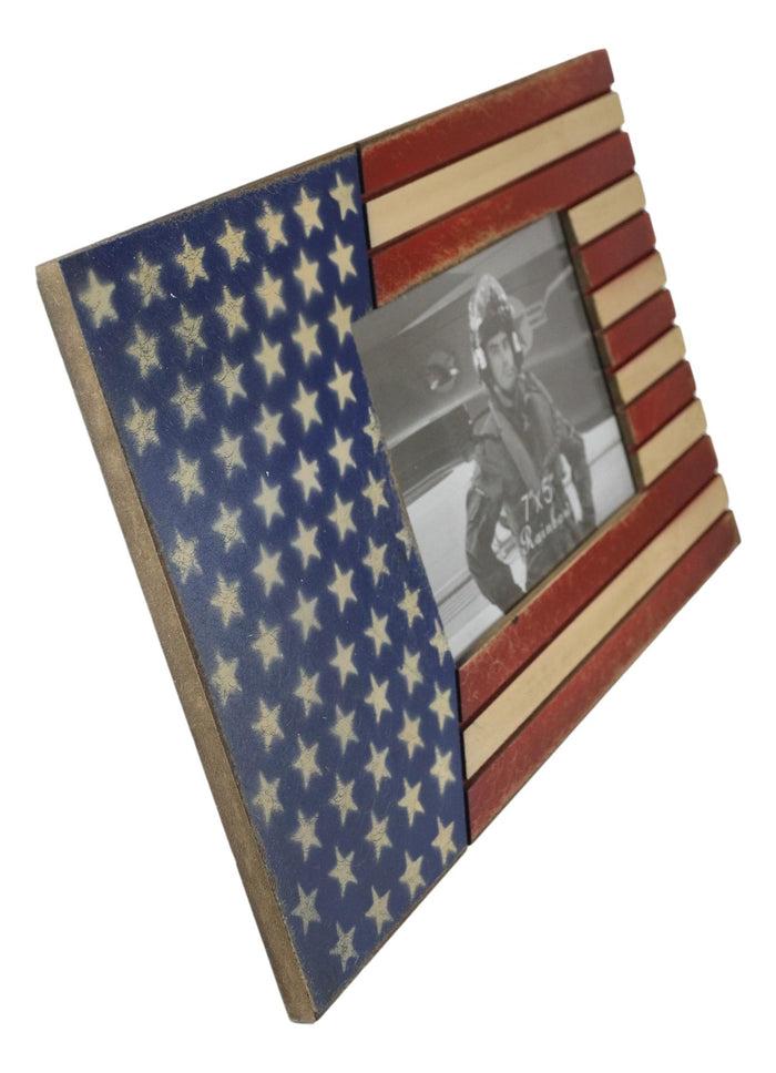 Patriotic USA Star Spangled Banner American Flag 5"X7" Picture Photo Frame