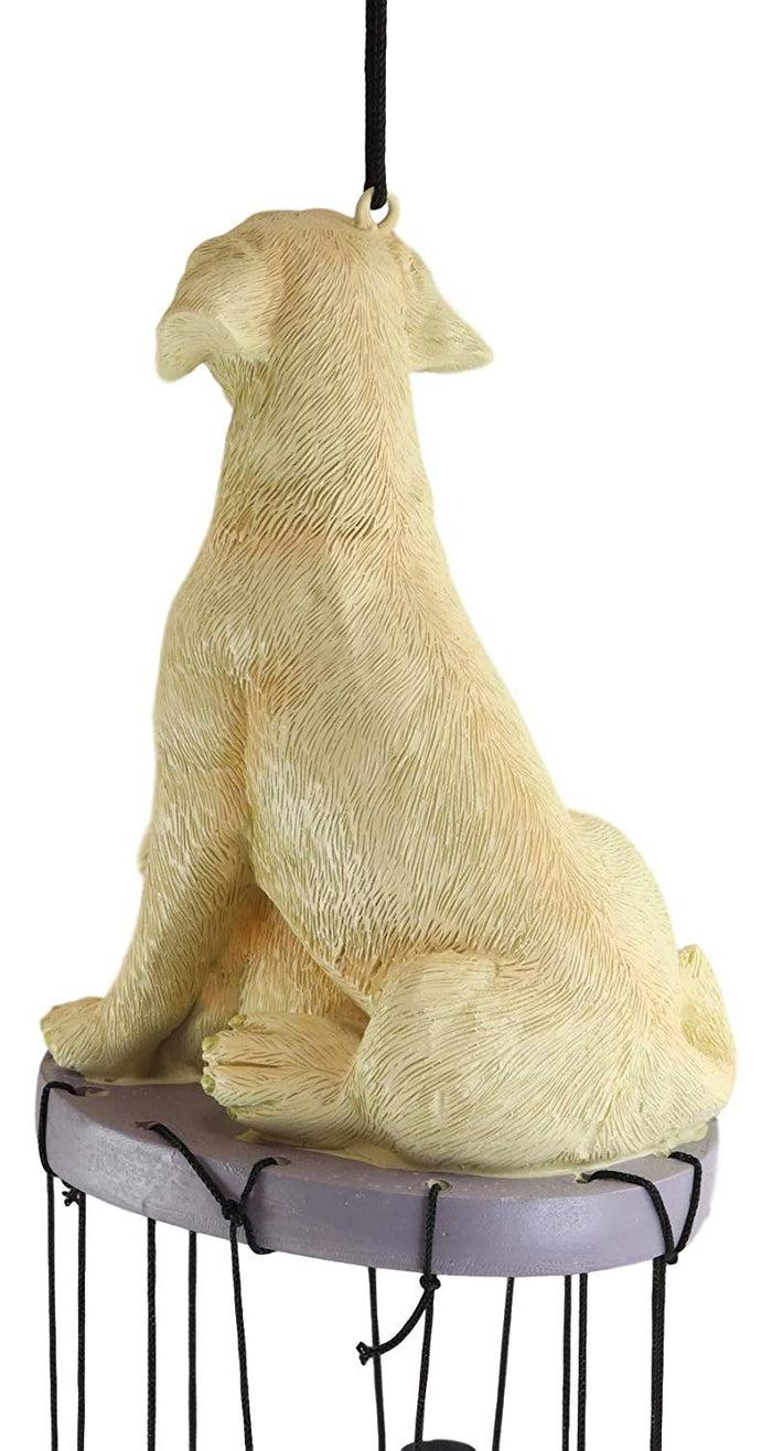 Pedigree Dogs Golden Retriever Dog With Puppy Figurine Top Resonant Wind Chime