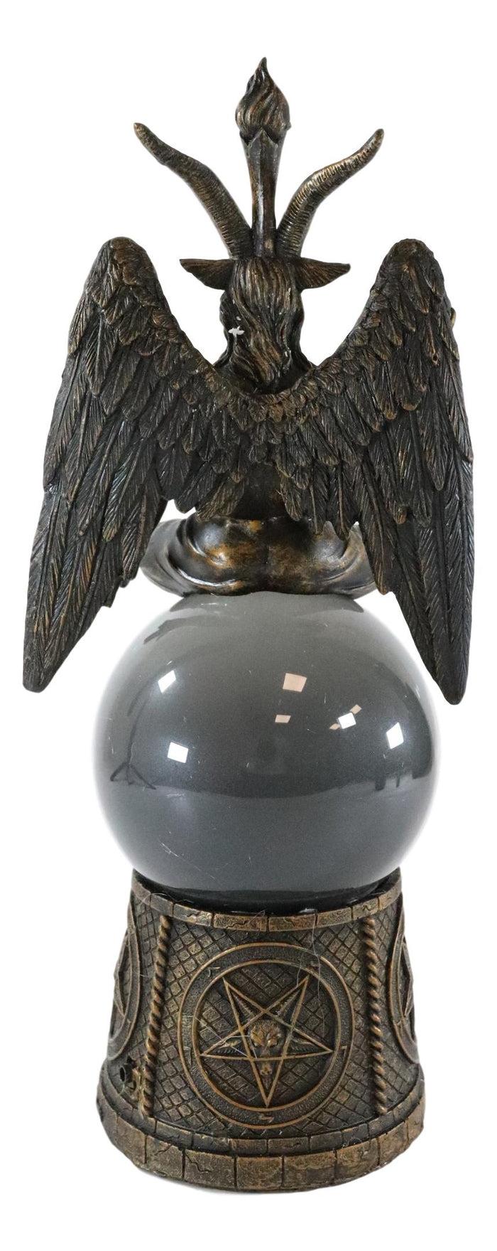 Pentagram Sigil Sabbatic Goat Baphomet Skull Black Sandstorm Gazing Ball